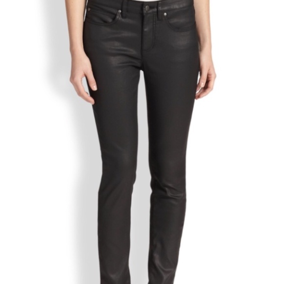 COPY - Eileen Fisher Wax Coated Jeans Organic Cotton 8 - Picture 2 of 8